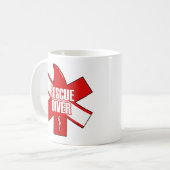 Tasse de café Plongeur de secours police blanche (Devant gauche)
