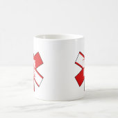 Tasse de café Plongeur de secours police blanche (Centre)