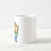 Tasse de café Poing de Résistance LGBT (Centre)