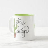 Tasse de café pointue de séjour drôle de cactus (Devant gauche)