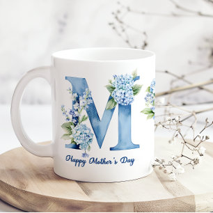 Tasse de café pour la fête des mères à l'hortensia