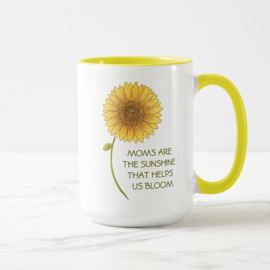 Tasse de café pour la fête des mères Tournesol (Droite)