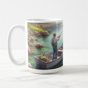 Tasse de café pour le meilleur papa pêcheur