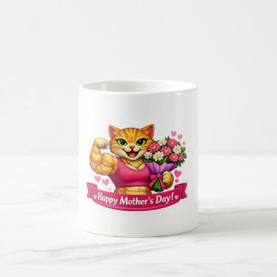 Tasse de café pour maman forte - Gym Chat - Drôle