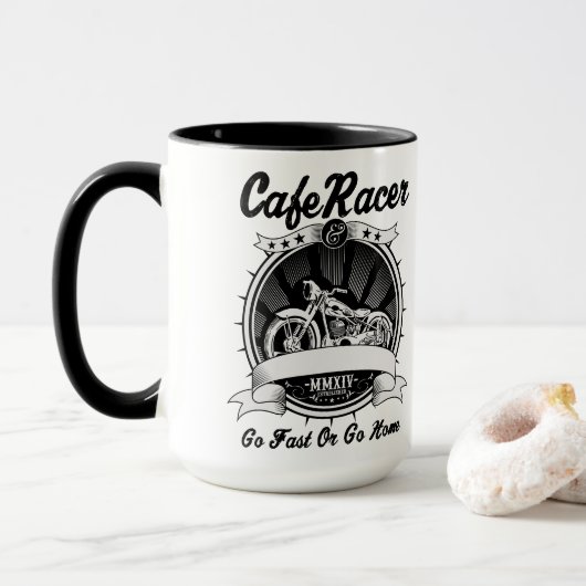 Tasse de café pour moto (Avec donut)