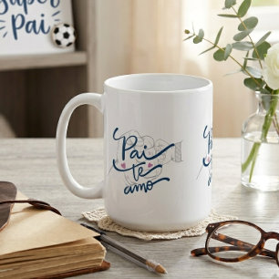 Tasse de café pour papa en portugais pour la fête