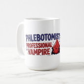 Tasse de café pour Phlébotomiste Vampire Professio (Devant gauche)