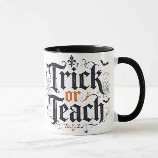 Tasse de café pour professeur Halloween Trick or T (Droite)