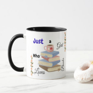 Tasse de café pour une fille qui aime les livres