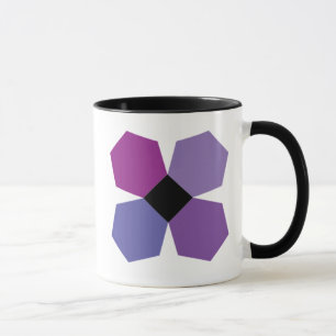 Tasse de café pourpre de bloc de fleur de PPE