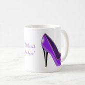 Tasse de café pourpre de chaussure de talon haut (Devant droit)