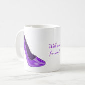 Tasse de café pourpre de chaussure de talon haut (Devant gauche)