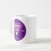 Tasse de café pourpre de dbl de triangle (Devant gauche)