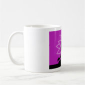 Tasse de café pourpre de silhouette de yoga (Gauche)
