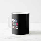 Tasse de café professionnelle avec logo de marque (Devant gauche)