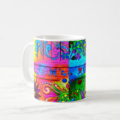 tasse de café psychédélique hippie (Devant gauche)