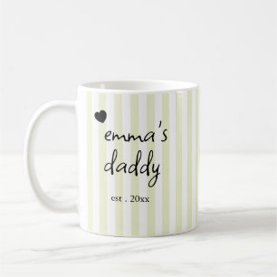 Tasse de café rayée pour la fête des pères Papa