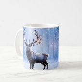 Tasse de café Renne dans la forêt magique (Devant gauche)