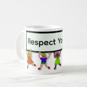 Tasse de café Respectez-vous (Devant gauche)
