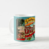 Tasse de café rétro Roanoke, VA (Devant gauche)