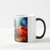 Tasse de café rêveuse d'art de danseur