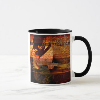 Tasse de café rêveuse trompeuse de stupéfaction