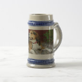 Tasse de café riante de Stein de bière de beagle (Devant droit)