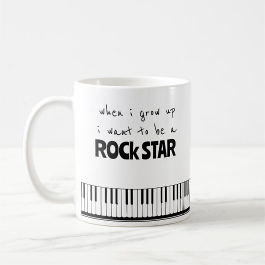 Tasse de café Rock Star quand je serai grand (Gauche)
