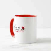 Tasse de café romantique espagnole 'Eres Mi Amor' (Devant gauche)