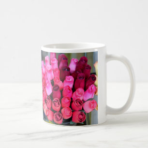 tasse de café rose de bouquet