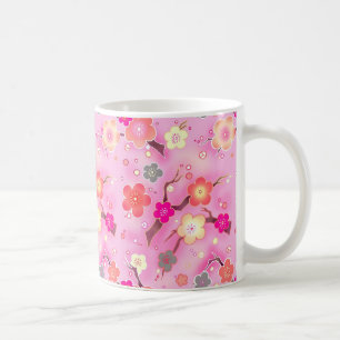 Tasse de café rose de fleurs de cerisier de Sakura