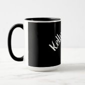 Tasse de café rose de monogramme (Gauche)