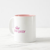 Tasse de café rose de reine de bon (Devant gauche)