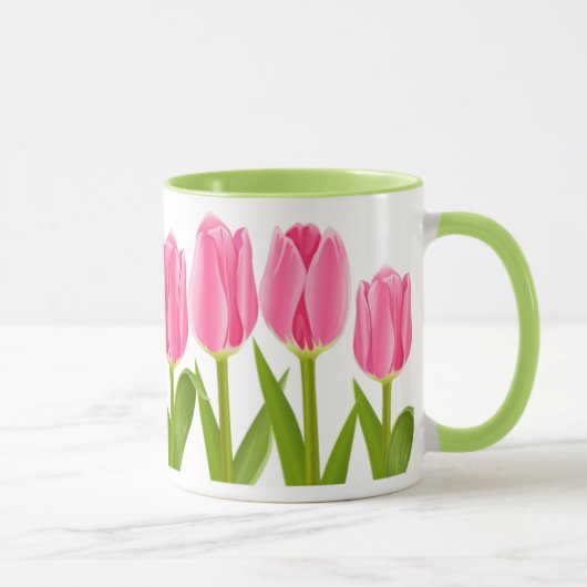 Tasse de café rose de tulipe (Droite)