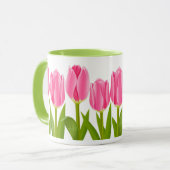 Tasse de café rose de tulipe (Devant gauche)