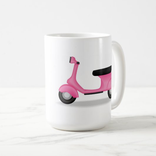 Tasse de café rose de Vespa (Devant droit)