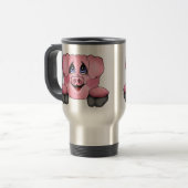 Tasse de café rose de voyage de porc (Devant gauche)