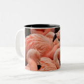 Tasse de café rose d'impression de flamant (Devant gauche)