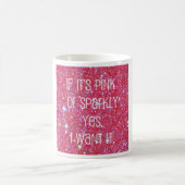 Tasse de café rose scintillante (Centre)