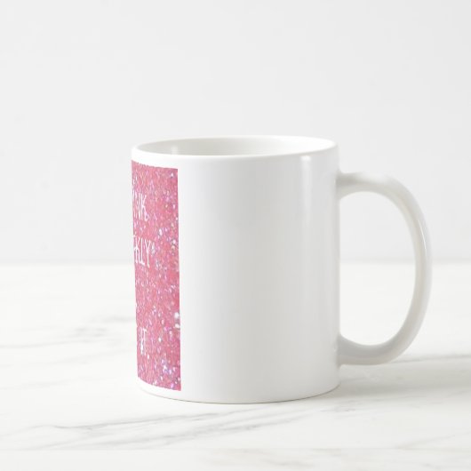 Tasse de café rose scintillante (Droite)