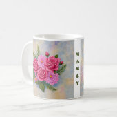 Tasse de café Roses et Dahlias (Devant gauche)