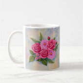 Tasse de café Roses et Dahlias (Gauche)