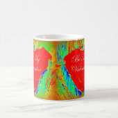 tasse de café rouge abstraite de coeur (Centre)