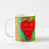 tasse de café rouge abstraite de coeur (Gauche)