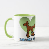 Tasse de café rouge d'amour de griffonnage (Gauche)