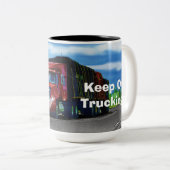 TASSE DE CAFÉ ROUGE DE CAMION DE GRANDE (Devant droit)