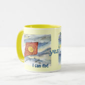 Tasse de café rouge de cerf-volant (Devant gauche)