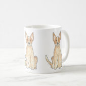 Tasse de café rouge de Heeler de chien australien (Devant droit)