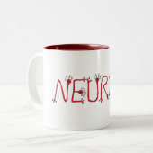 Tasse de café rouge de neurone (Devant gauche)