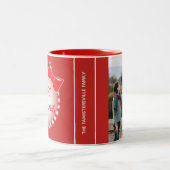 Tasse de café rouge de photo du Joyeux Noël | (Centre)